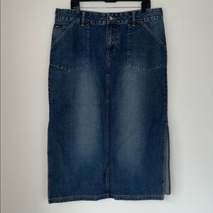 Vintage Y2K Union Bay Denim Maxi Jean Skirt Grunge Whimsical